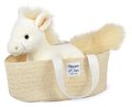 Plyšový koník Horse Palomino Les Petits Nomades Histoire d’ Ours béžový 25 cm v slamenom košíku od 0 mes