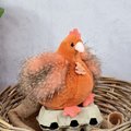 Plyšová sliepočka Les Poulettes Histoire d’ Ours oranžová 20 cm od 0 mes