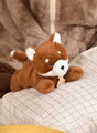 Plyšová panda červená s ťažkým bruškom P'tit Relax Red Panda Histoire d’ Ours oranžová 22 cm od 0 mes