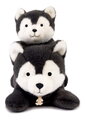Plyšový vlk s ťažkým bruškom P'tit Relax Wolf Histoire d’ Ours sivý 22 cm od 0 mes