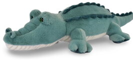 Plyšový krokodíl s ťažkým bruškom Croco Lagoon Les Explorateurs Histoire d’ Ours modrý 95 cm od 0 mes HO3330