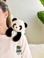 Plyšová panda na objímanie The Glue Pots Panda Magnetic Histoire d’ Ours magnetická čierno-biela 30 cm od 24 mes