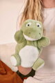 Plyšový krokodíl na bábkové divadlo The Glue Pots Croco Puppet Histoire d’ Ours zelený 24 cm od 0 mes HO3368