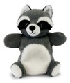 Plyšový medvedík čistotný na bábkové divadlo Raccoon Puppet Histoire d’ Ours sivý 24 cm od 0 mes