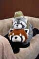 Plyšová panda červená na objímanie Red Panda Weighted Plush Toy The Glue Pots Histoire d’ Ours hnedá 100 cm od 24 mes HO3437