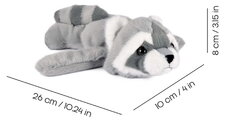 Plyšový medvedík čistotný na zápästie Raccoon Bracelet Slap The Glue Pots Histoire d’ Ours sivý 25 cm od 24 mes HO3417