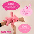 Plyšový axolotl na zápästie Axolotl Bracelet Slap The Glue Pots Histoire d’ Ours ružový 25 cm od 24 mes HO3419