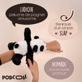 Plyšová panda na zápästie Panda Bracelet Slap The Glue Pots Histoire d’ Ours čierno-biela 25 cm od 24 mes HO3422