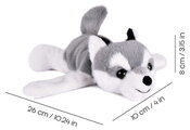 Plyšový psík husky na zápästie Husky Bracelet Slap The Glue Pots Histoire d’ Ours sivý 25 cm od 24 mes HO3423