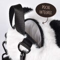 Plyšový batoh Panda Backpack The Glue Pots Histoire d’ Ours s popruhmi čierno-biely 28 cm od 24 mes HO3425