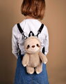 Plyšový batoh leňochod Sloth Backpack The Glue Pots Histoire d’ Ours s popruhmi hnedý 28 cm od 24 mes HO3426