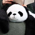 Plyšová panda na objímanie Panda Weighted Plush Toy The Glue Pots Histoire d’ Ours čierno-biela 75 cm od 24 mes HO3434