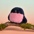 Plyšový vtáčik červienka Robin Les Cui-Cui Paradis Histoire d’ Ours čierno-ružový 15 cm od 0 mes HO3439