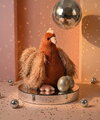 Plyšová sliepočka so zlatými vajíčkami Plush Chicken Les Poulettes Histoire d’ Ours hnedá 28 cm od 0 mes HO3447