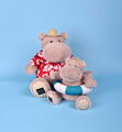 Plyšový hrošík Bubble Beach Hippo Histoire d’ Ours s kolesom na plávanie béžový 20 cm od 0 mes HO3453
