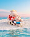 Plyšový hrošík Bubble Beach Hippo Histoire d’ Ours s kolesom na plávanie béžový 20 cm od 0 mes HO3453