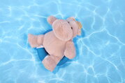 Plyšový hrošík Bubble Beach Hippo Histoire d’ Ours s kolesom na plávanie béžový 20 cm od 0 mes HO3453