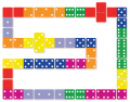Obojstranné domino Giant Jungle Janod so zvieratkami 28 kariet
