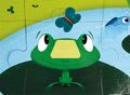 Puzzle pre najmenších Zvieratká na farme Tactile Janod s textúrou 20 dielov