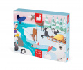 Puzzle Tactile Život na ľade Janod s textúrou 20 dielov