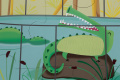 Puzzle Tactile Deň v zoologickej záhrade Janod s textúrou 20 dielov