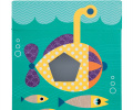Didaktická kocka Oceán Janod s rôznymi textúrami a kockami od 12 mes