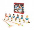 Drevená hra kroket Champions Croquet Janod so 6 futbalistami od 4 rokov