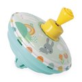 Tradičný kovový kolotoč vĺčik Zajačiky Rabbits Metal Spinning Tops Pure Janod kovový 2 druhy od 18 mes J04120