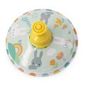Tradičný kovový kolotoč vĺčik Zajačiky Rabbits Metal Spinning Tops Pure Janod kovový 2 druhy od 18 mes J04120