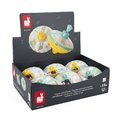 Tradičný kovový kolotoč vĺčik Zajačiky Rabbits Metal Spinning Tops Pure Janod kovový 2 druhy od 18 mes J04120