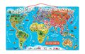 Magnetická mapa sveta Magnetic World Map ruská verzia Janod 92 magnetov od 5 rokov