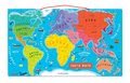 Magnetická mapa sveta Magnetic World Map ruská verzia Janod 92 magnetov od 5 rokov