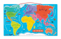 Magnetická mapa sveta Magnetic World Puzzle francúzska verzia Janod 92 magnetov od 5 rokov