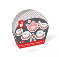 Čajová súprava Macaron Tea Set Janod porcelánová v kufríku 14 dielov od 3 rokov