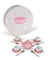 Čajová súprava Macaron Tea Set Janod porcelánová v kufríku 14 dielov od 3 rokov
