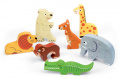 Drevené puzzle pre najmenších Zoo Chunky Janod 7 dielov od 18 mes