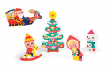 Drevené puzzle Čarovné Vianoce Chunky Janod s 5 vkladacími figúrkami od 18 mes