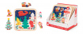 Drevené puzzle Čarovné Vianoce Chunky Janod s 5 vkladacími figúrkami od 18 mes