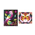 Maxi kreatívna sada Tvoríme so šnúrkami Džungľa String Art Jungle Animal Atelier Janod 2 karty a 300 klinčekov od 8 rokov J07970