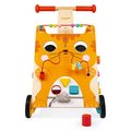 Drevené multifunkčné chodítko Mačka Multi-activities Cat Baby Walker Janod výškovo nastaviteľná rúčka od 12 mes J08005