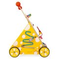 Drevené multifunkčné chodítko Mačka Multi-activities Cat Baby Walker Janod výškovo nastaviteľná rúčka od 12 mes J08005
