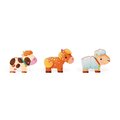 Magnetické postavičky Farma Funny Magnets Janod 3 kusy od 18 mes J08058