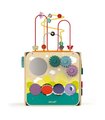 Drevená didaktická kocka s labyrintom Multi-activity Looping Toy Janod multifunkčná od 18 mes