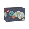 Drevená hračka na ťahanie Chameleón Pull-Along Tropik Janod od 12 mes J08264