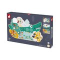 Drevená didaktická doska Krokodíl Crocodile Activity Board Tropik Janod 14 aktivít od 18 mes