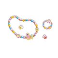 Sada na výrobu šperkov Drevené korálky Dúhová krajina Wooden Jewellery Rainbow Land Atelier Janod na výrobu 4 kusov šperkov od 4 rokov J09129