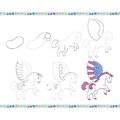 Kreatívna sada Kreslenie krok za krokom Drawings and Colourings with Glitter Markers Step by Step Janod s fixkami od 6 rokov J09157