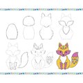 Kreatívna sada Kreslenie krok za krokom Drawings and Colourings with Glitter Markers Step by Step Janod s fixkami od 6 rokov J09157