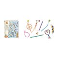 Maxi kreatívna sada Tvoríme s bužírkami Mier a láska Scoubidou Peace & Love Atelier Janod 8 dekorácií od 7 rokov J09160