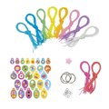 Maxi kreatívna sada Tvoríme s bužírkami Mier a láska Scoubidou Peace & Love Atelier Janod 8 dekorácií od 7 rokov J09160